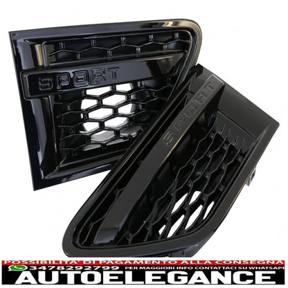 central grille and side air intakes group suitable for land rover sport l320 restyling (2009-2013) autobiography look all black edition
