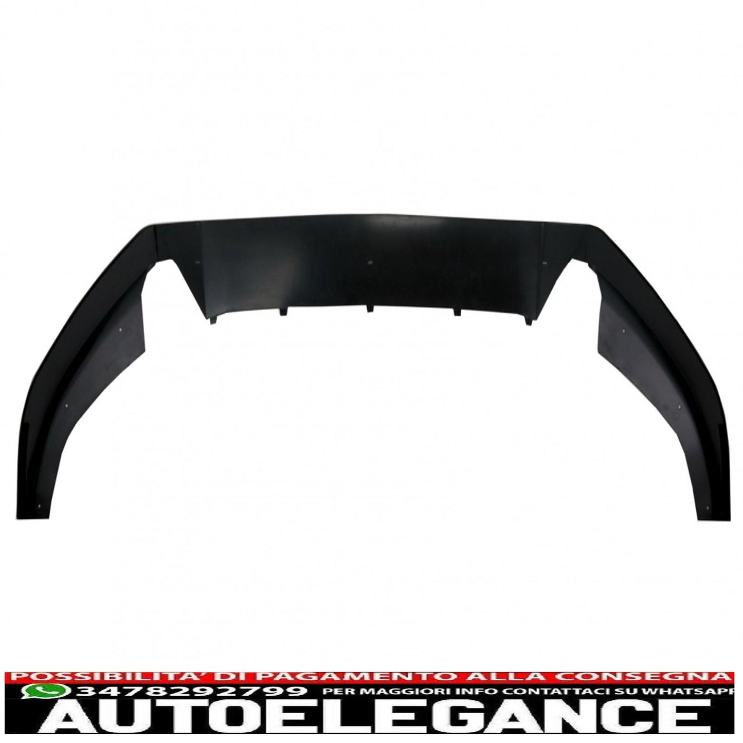 Front bumper additional spoiler suitable for audi a4 b9 8w (2016-2018) piano black RS4 design 