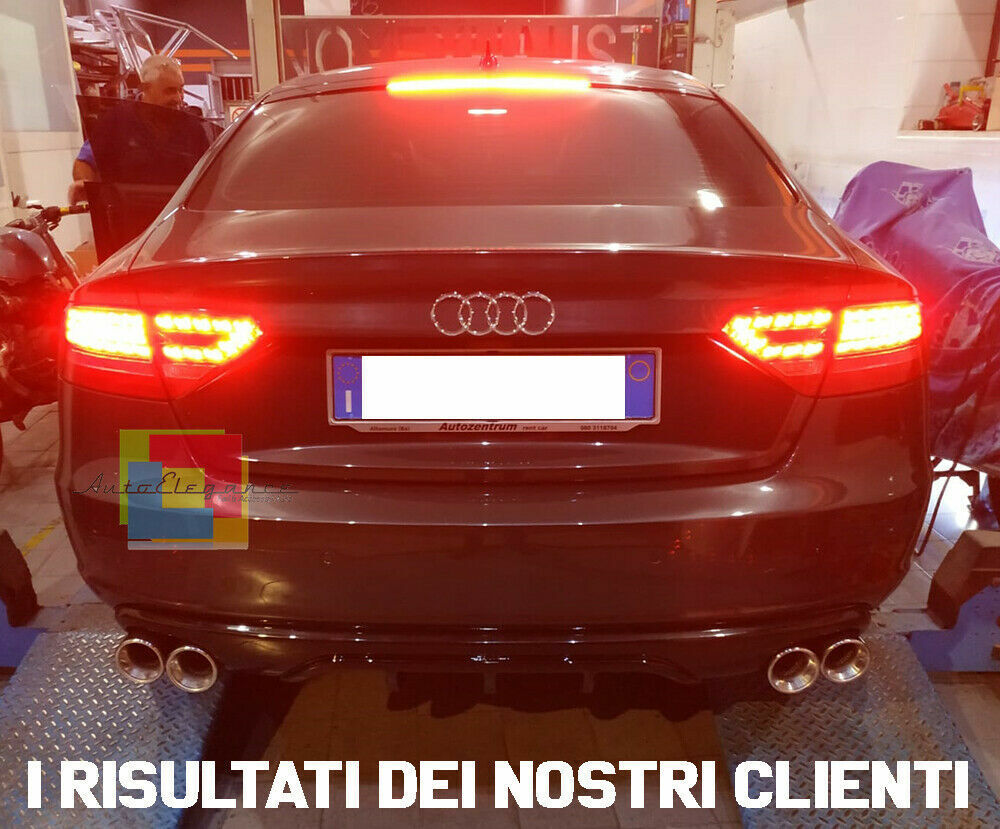 AUDI A5 COUPE SPORTBACK 2007-2011 DIFFUSORE POSTERIORE ABS LOOK S5 SPORT IT AUTOELEGANCERICAMBI