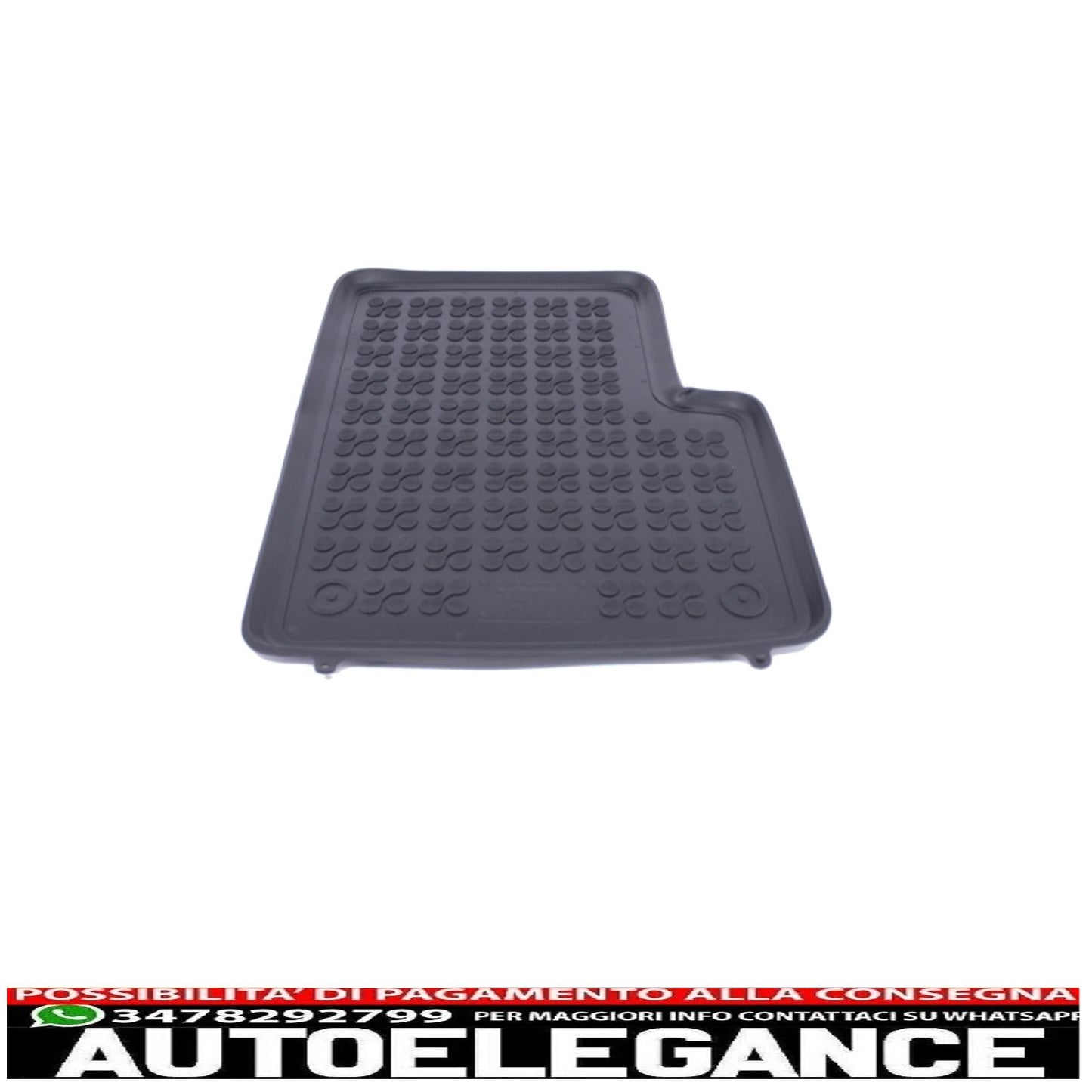 Tappetino in gomma nero adatto per fiat 500 2007+