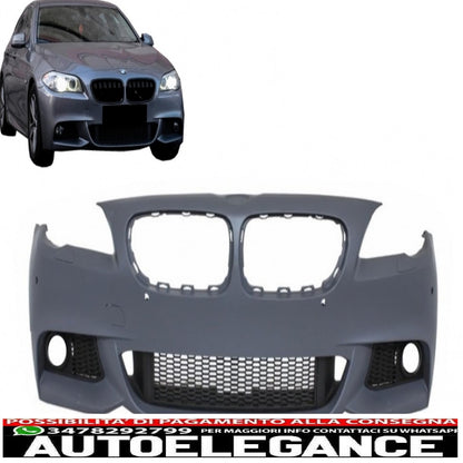 front bumper suitable for bmw 5 series f10 f11 (2011-2014) m-technik design without fog lights