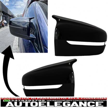 Calotte specchietti adatte per BMW Serie 3 G20 G21 G28 (2017-up) Piano Black M Sport Design LHD AUTOELEGANCERICAMBI