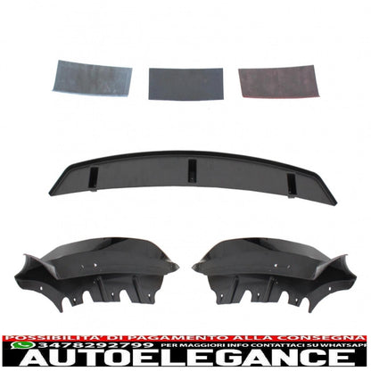 Front Bumper Spoiler Suitable for BMW 5 Series G30 G31 Sedan Touring (2017-up) M5 Design Piano Black 
