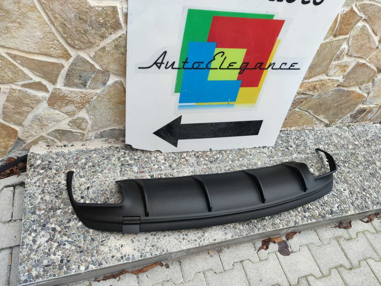 MERCEDES CLA W117 2013-2018 REAR DIFFUSER ABS AMG A45 MATT BLACK .-.