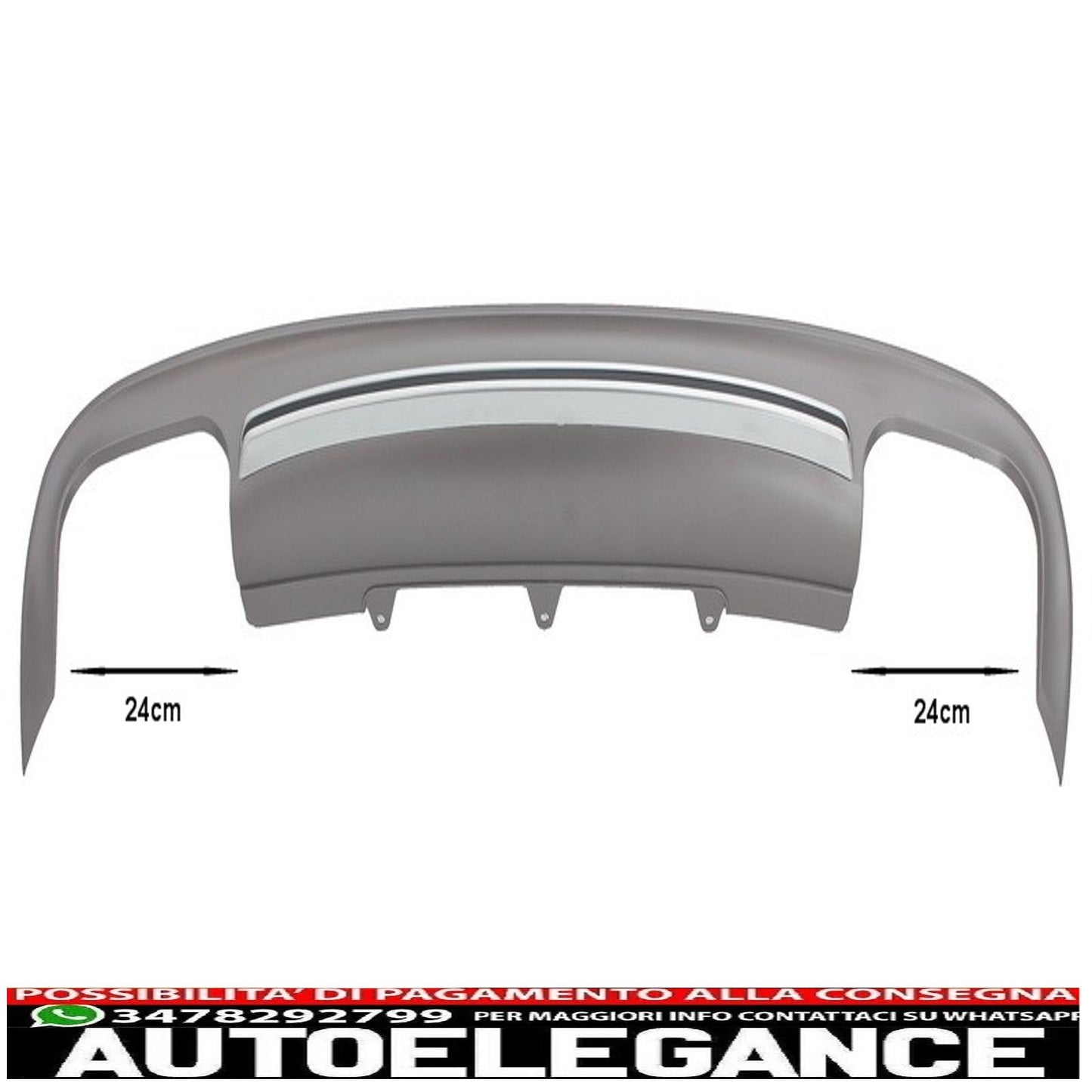Diffusore mantovana paraurti posteriore adatto per audi a5 8t 4 porte sportback (2012-2015) design s5