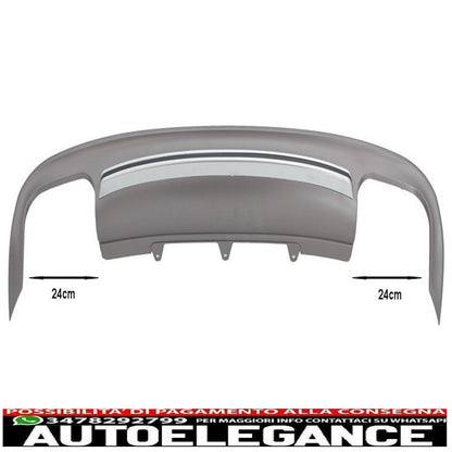 Diffusore mantovana paraurti posteriore adatto per audi a5 8t 4 porte sportback (2012-2015) design s5