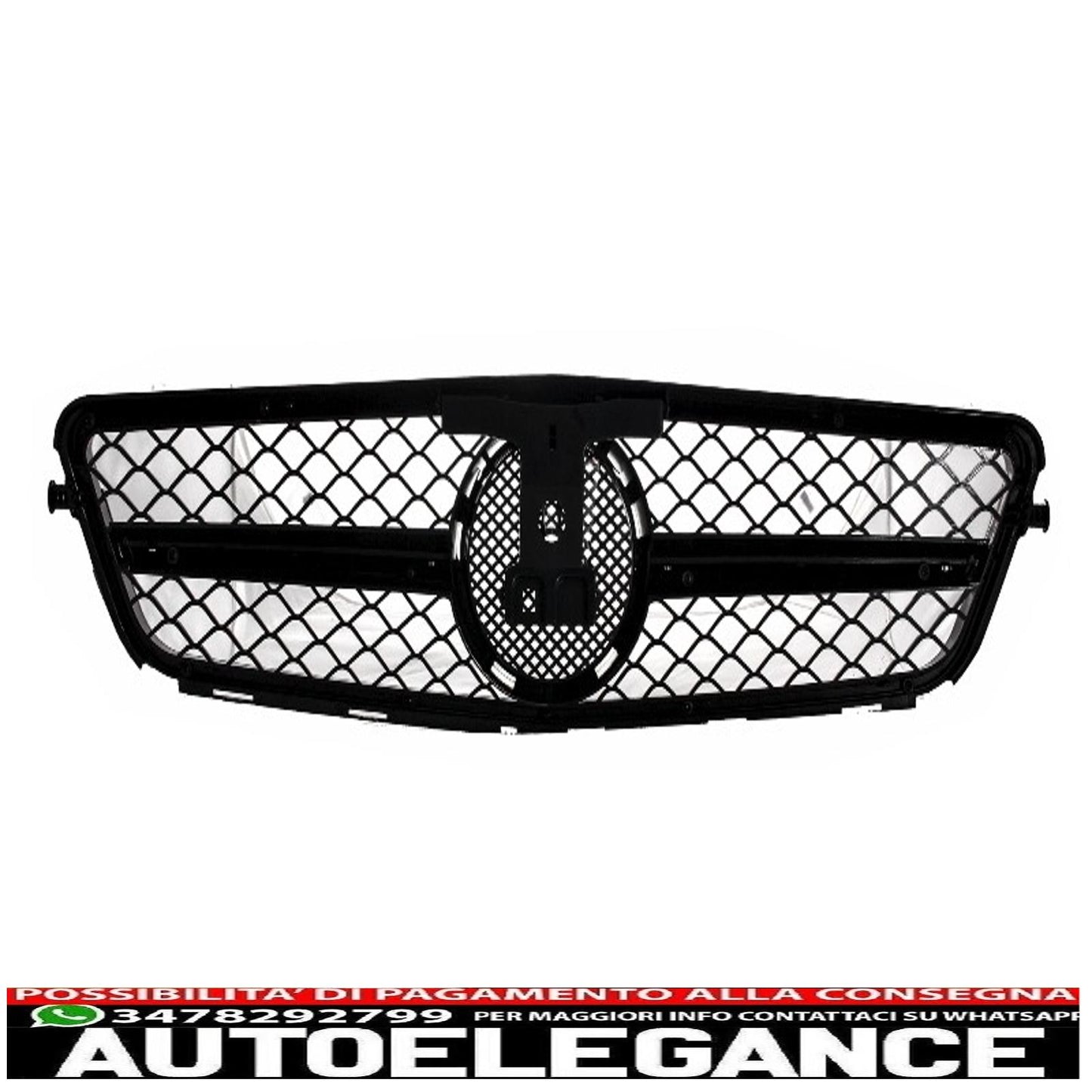 body kit suitable for mercedes c-class w204 restyling c63 design with glossy black sports front grille