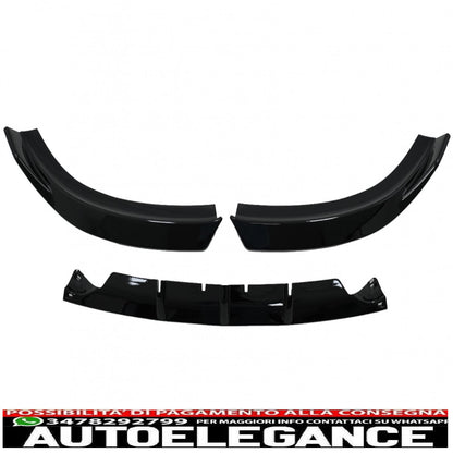 Additional spoiler for front bumper suitable for audi a4 b8 (2007-2012) sedan avant piano black