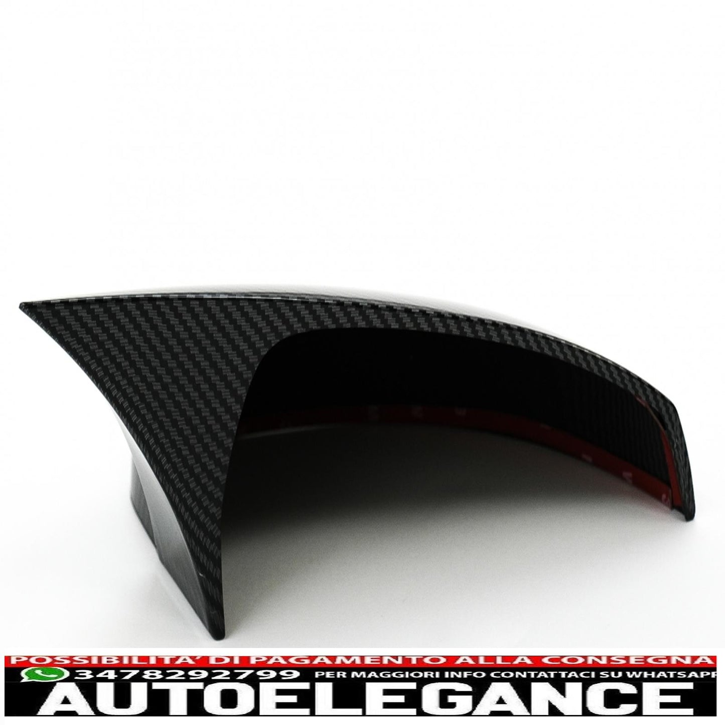 calotte specchietti adatte per audi a3 8v rs3 cabriolet limousine sportback (2012-2019) bat look carbonio AUTOELEGANCERICAMBI