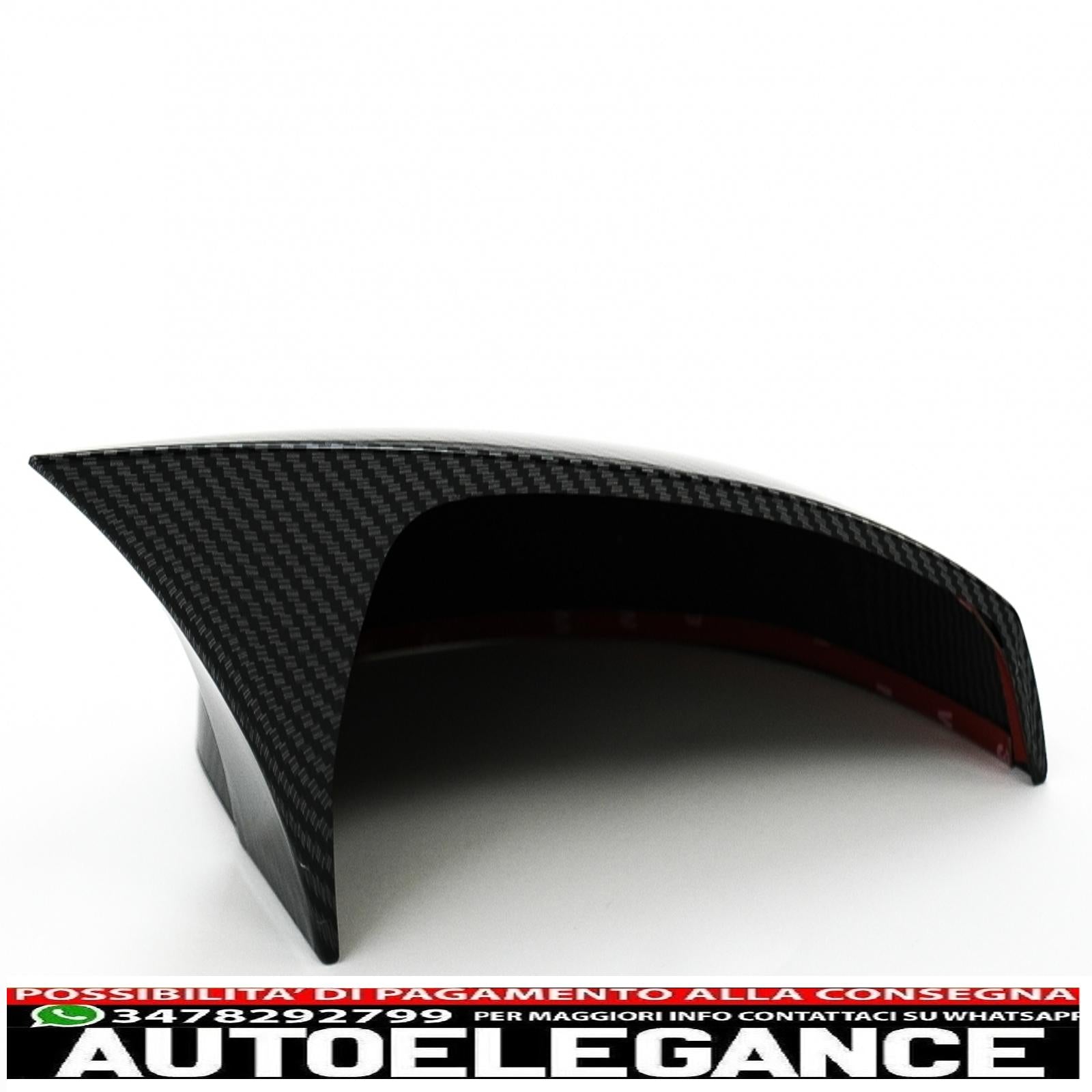 calotte specchietti adatte per audi a3 8v rs3 cabriolet limousine sportback (2012-2019) bat look carbonio AUTOELEGANCERICAMBI