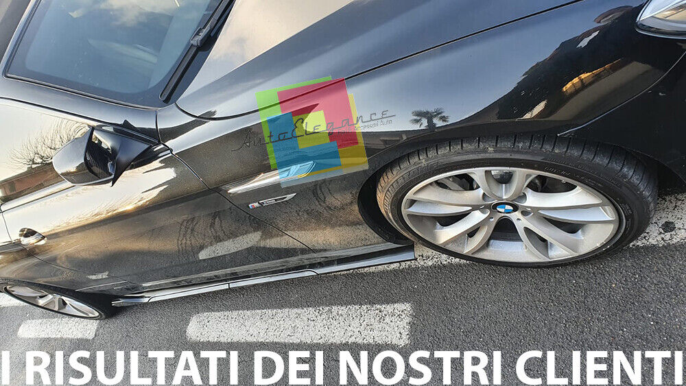 LAME BMW SERIE 6 E63 E64 SPLITTER SOTTO MINIGONNE LATERALI ABS NERO LUCIDO