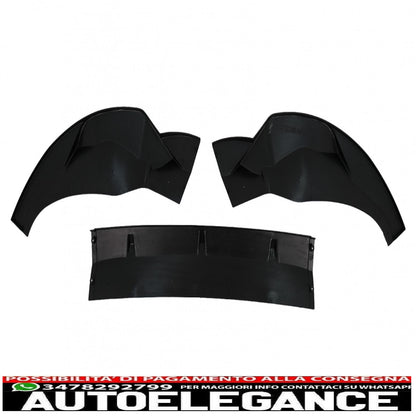 Front Bumper Spoiler Lip Fit For BMW X3 G01 X4 G02 (2018-2020) M Sport Piano Black 