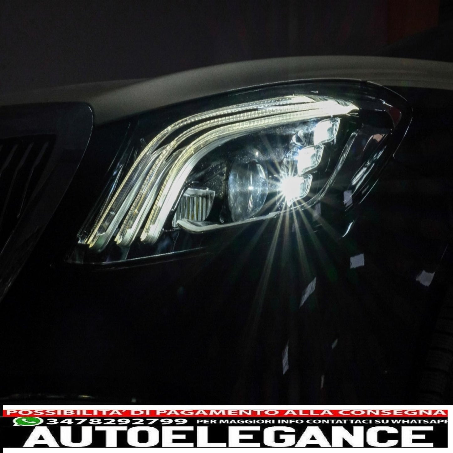 headlight lenses suitable for mercedes s class w222 restyling (2017-2020) clear 