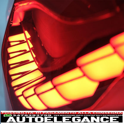 fanali posteriori oled adatti per bmw serie 4 f32 f33 f36 m4 f82 f83 (2013-03.2019) rosso trasparente con luce di svolta sequenziale dinamica
