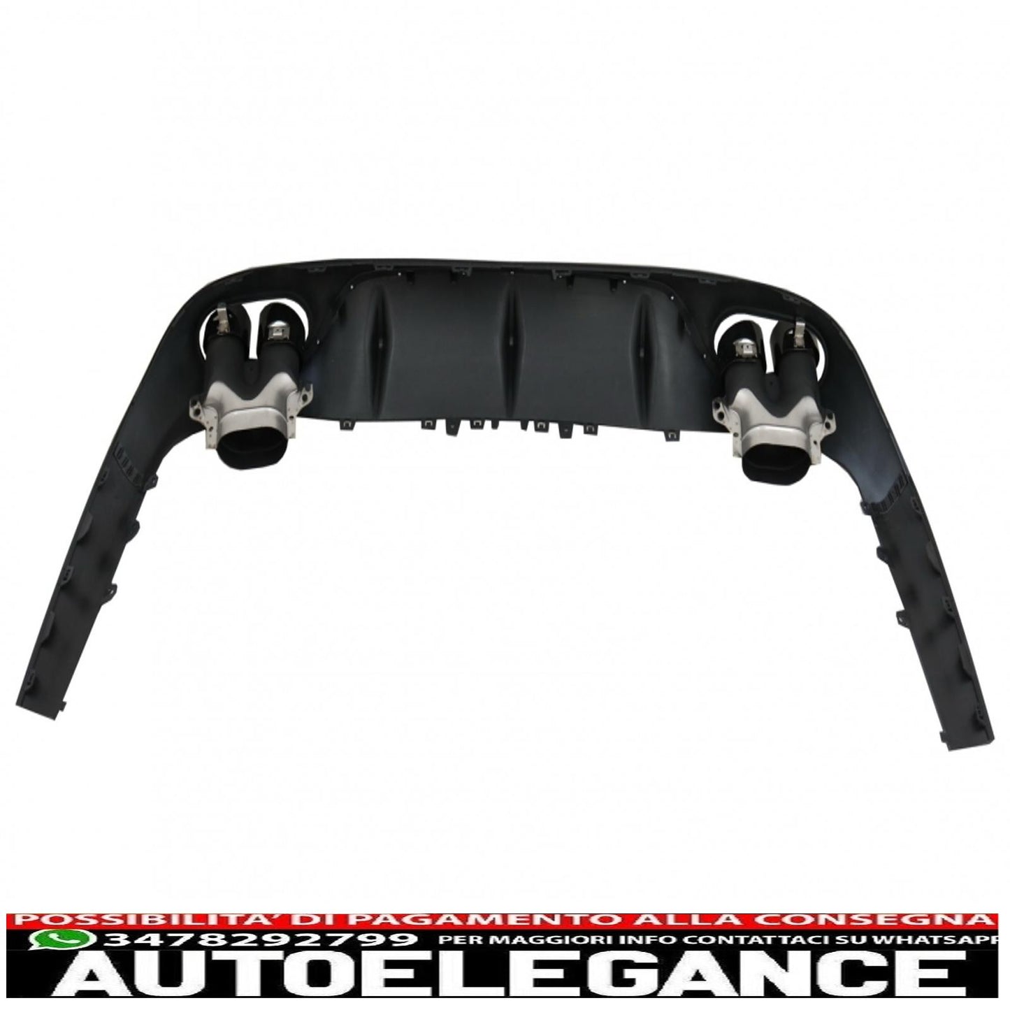 diffusore posteriore con terminali di scarico adatto per mercedes classe e c238 a238 amg sport line coupe cabrio (2016-2019) e53 design pacchetto notturno