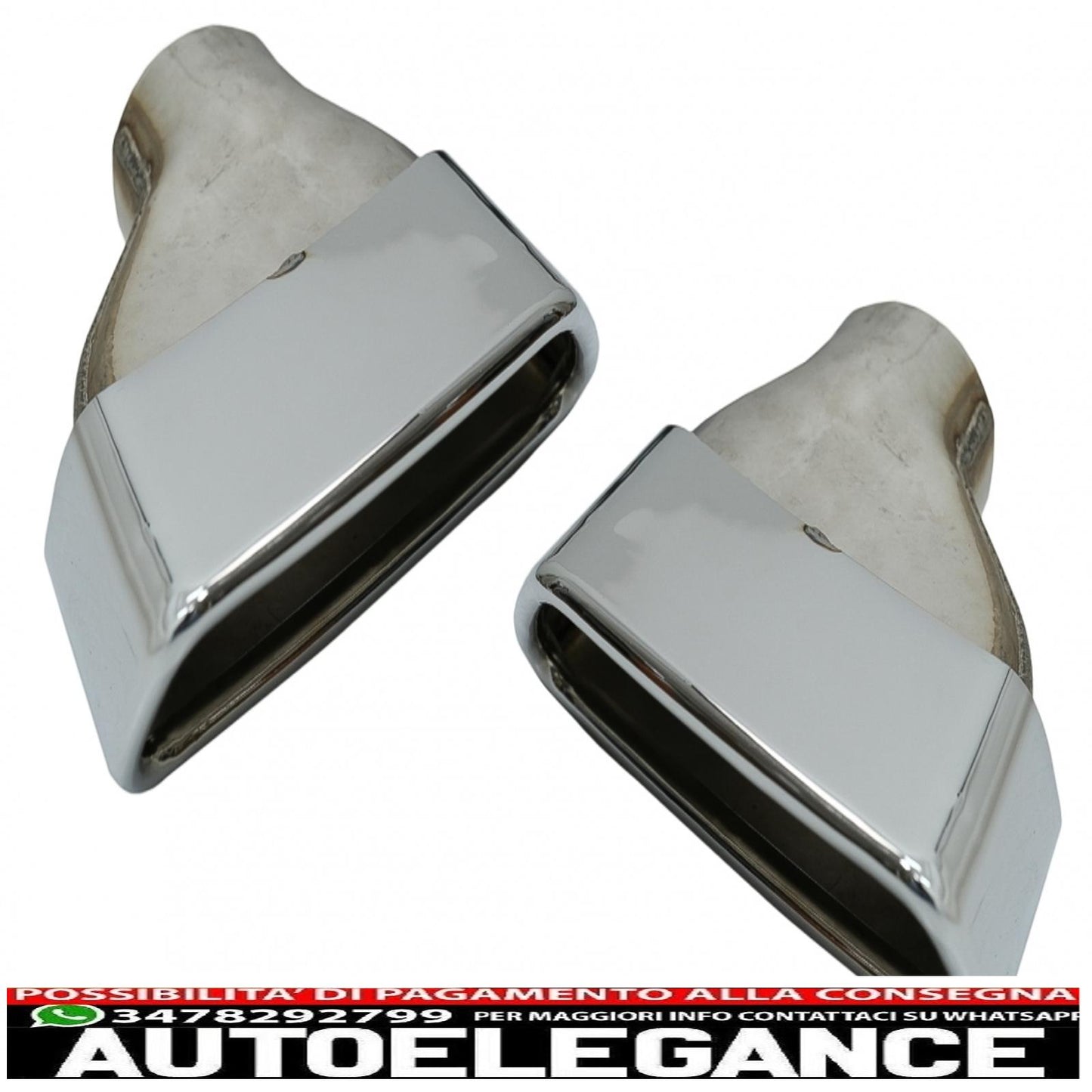 Terminali di scarico adatti per bmw serie 5 g30 g31 (2017-up) f10 f11 (2010-2014) f10 f11 lci (2015-2017) serie 6 g32 (2017-up) m-tech sport design cromato