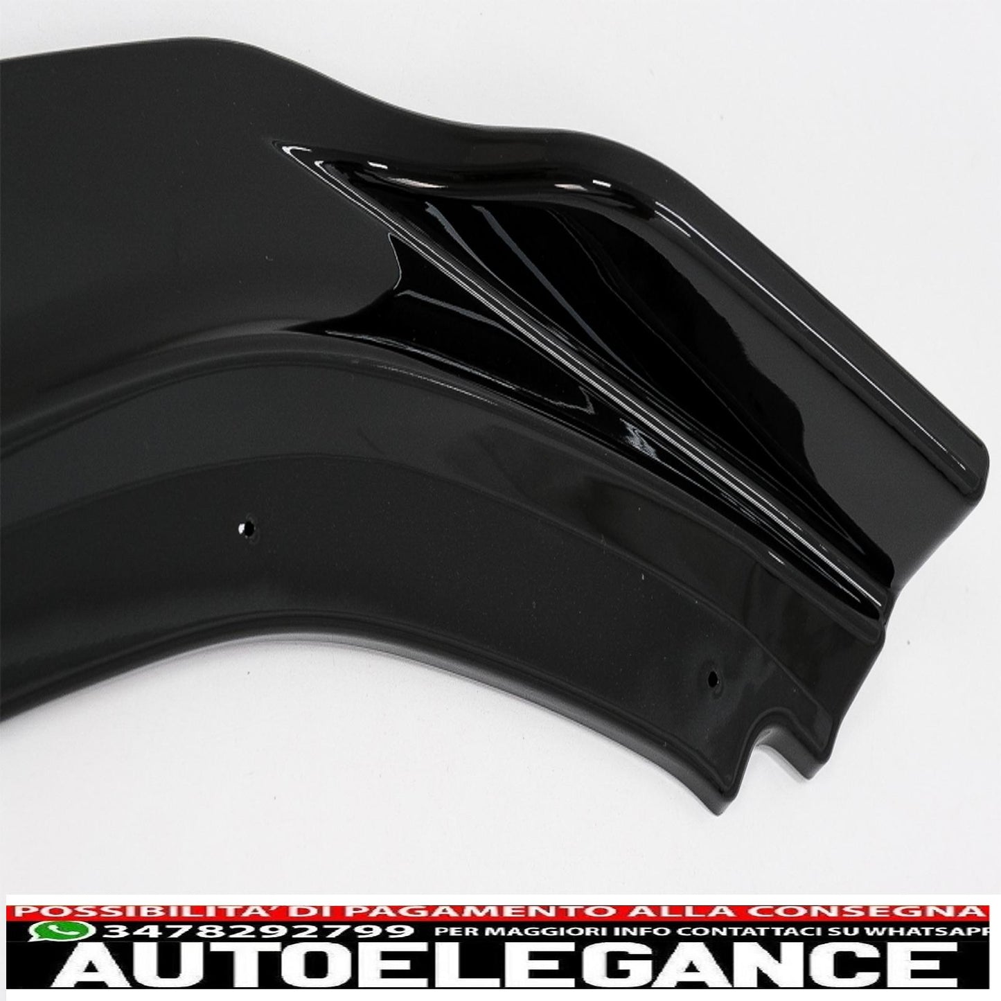 Spoiler aggiuntivo per paraurti anteriore adatto per audi a4 b9 8w (2016-2018) rs4 design pianoforte nero