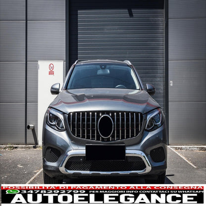 griglia anteriore centrale adatta per mercedes glc x253 c253 (2015-2018) gt r panamericana look cromata