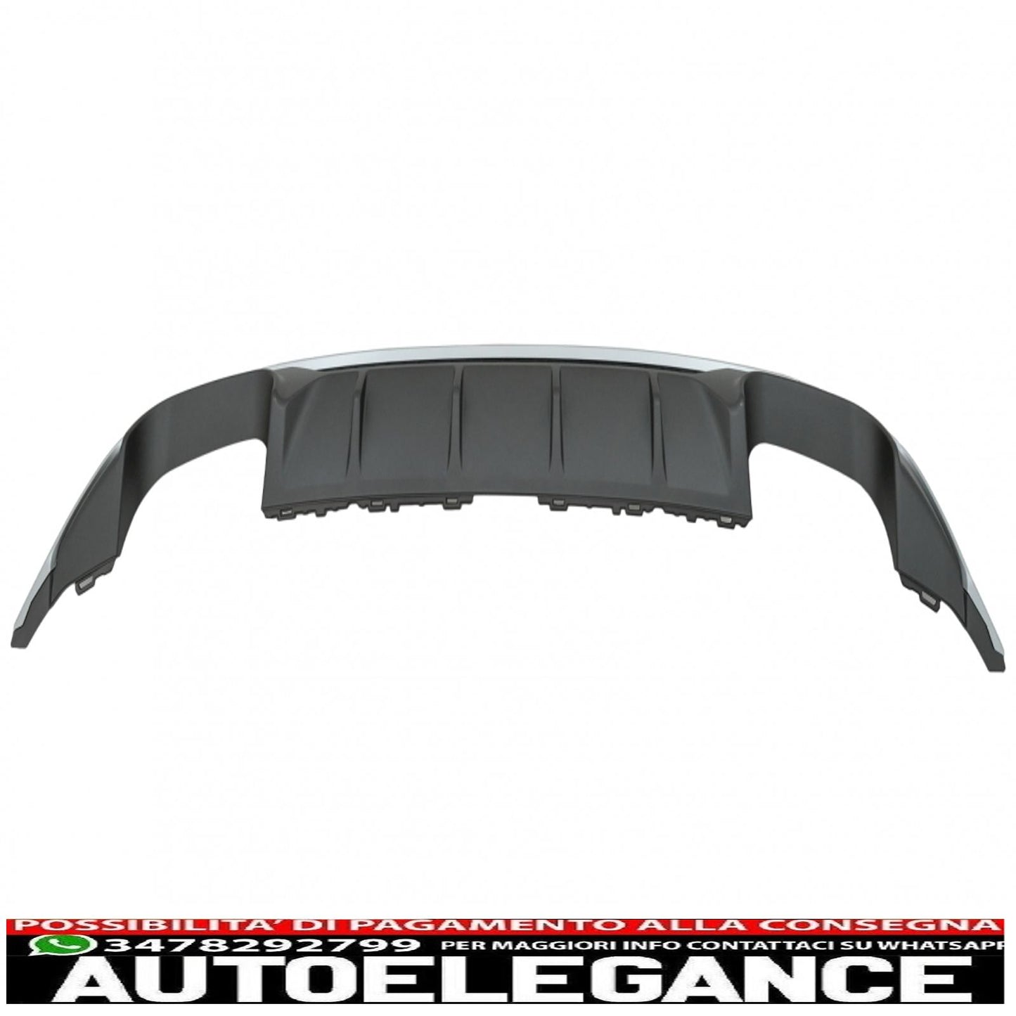 Rear bumper valance diffuser with exhaust tips exhaust tips suitable for audi a3 8v restyling hatchback sportback (2016-2019) standard bumper (se) s3 design