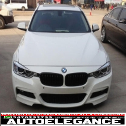 front bumper suitable for bmw 3 series f30 f31 (2011-2019) m-technik design without fog lights