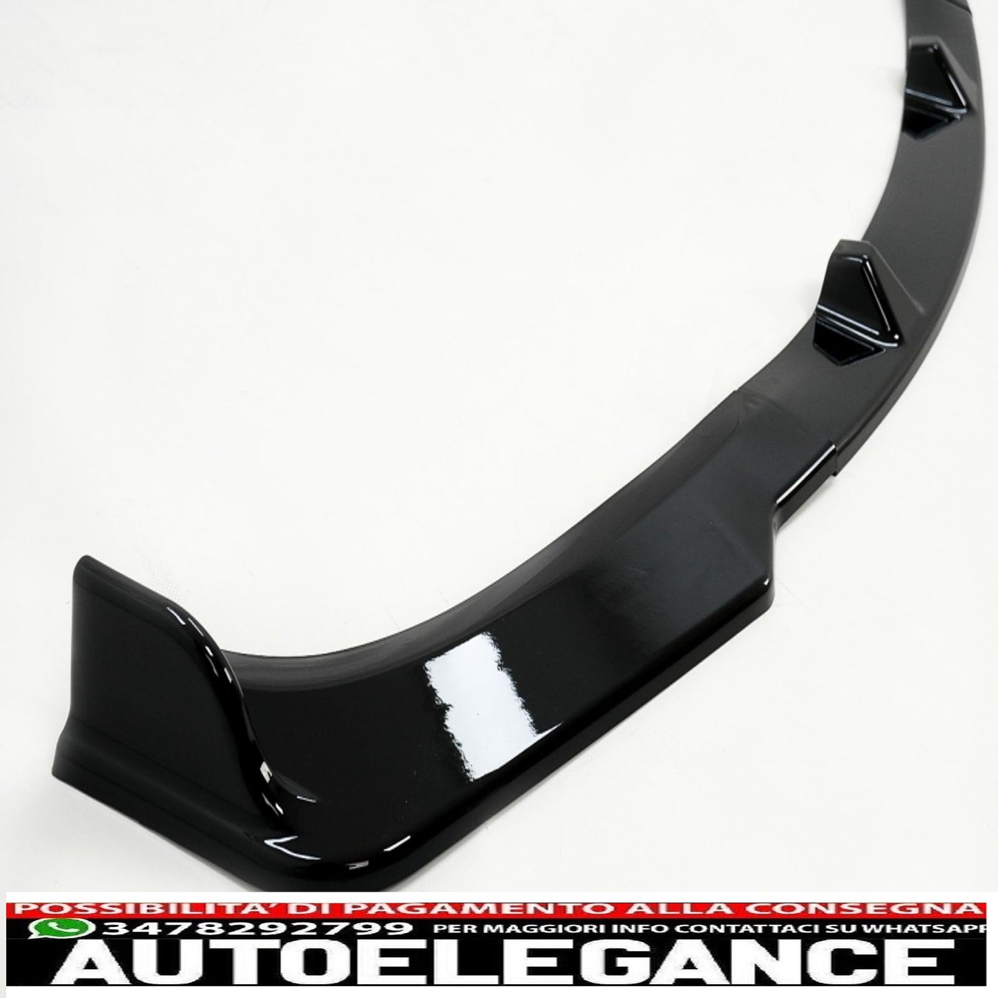 Front bumper additional spoiler suitable for BMW 3 Series E90 E91 LCI (2008-2011) Limousine Touring Piano Black 