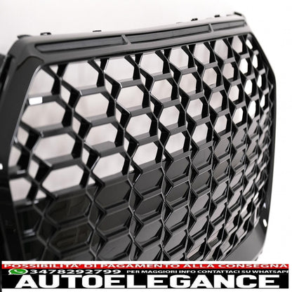 front grille suitable for audi a5 f5 facelift (2019 onwards) racing look piano black 