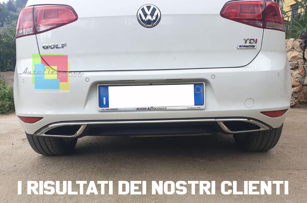 VW GOLF 7 DAL 2012 AL 2016 DIFFUSORE POSTERIORE SOTTO PARAURTI LOOK 7.5 .- ABS