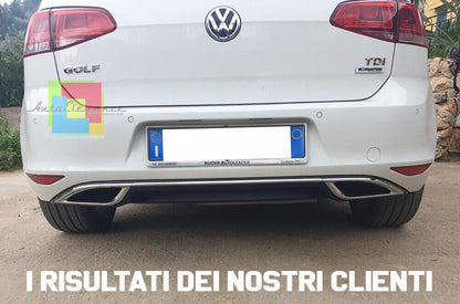 VW GOLF 7 DAL 2012 AL 2016 DIFFUSORE POSTERIORE SOTTO PARAURTI LOOK 7.5 .- ABS