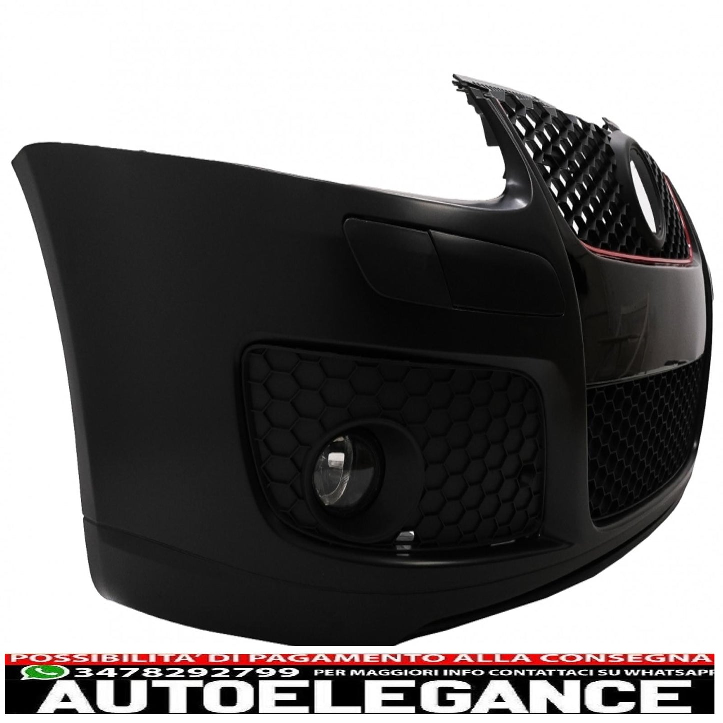 Paraurti anteriore adatto per vw golf v 5 mk5 (2003-2007) design gti con fari xenon look guida a destra