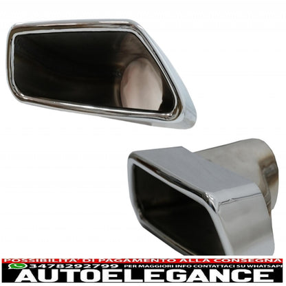 diffusore del paraurti posteriore con terminali del silenziatore di scarico adatto per BMW Serie 5 G30 G31 Limousine Touring (2017-up) M Performance Design Cromato e Nero Pianoforte