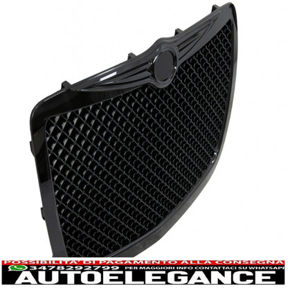 griglia anteriore adatta per chrysler 300c berlina avant bentley look (2004-2011) edizione pianoforte nera