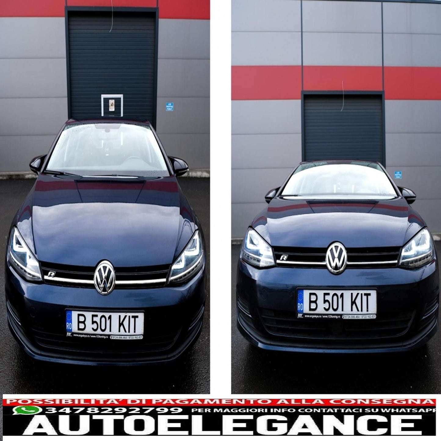 Copri specchietti adatti per vw golf vii 7 e 7.5 (2013-up) touran ii (2015-2016) golf alltrack (2014-2017) pianoforte nero AUTOELEGANCERICAMBI