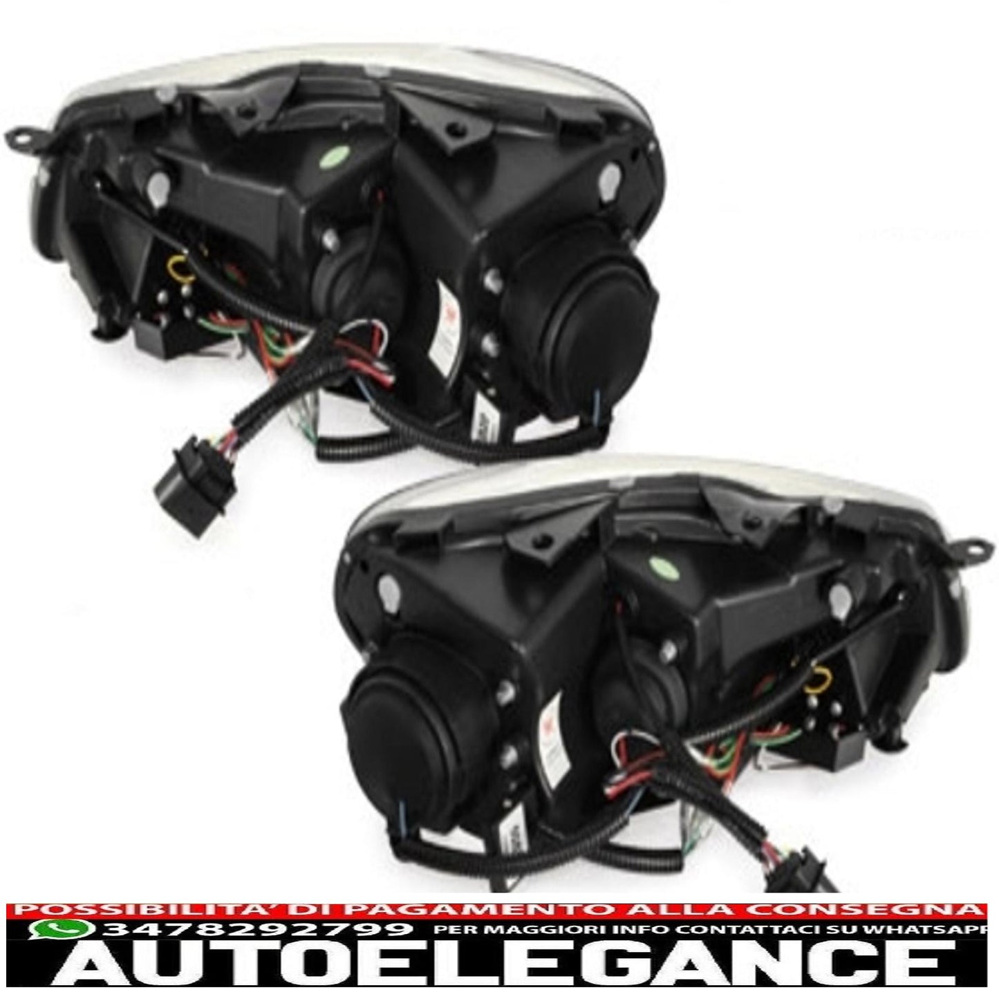 headlights suitable for vw golf 6 (10.2008-2012) tru drl daytime black 