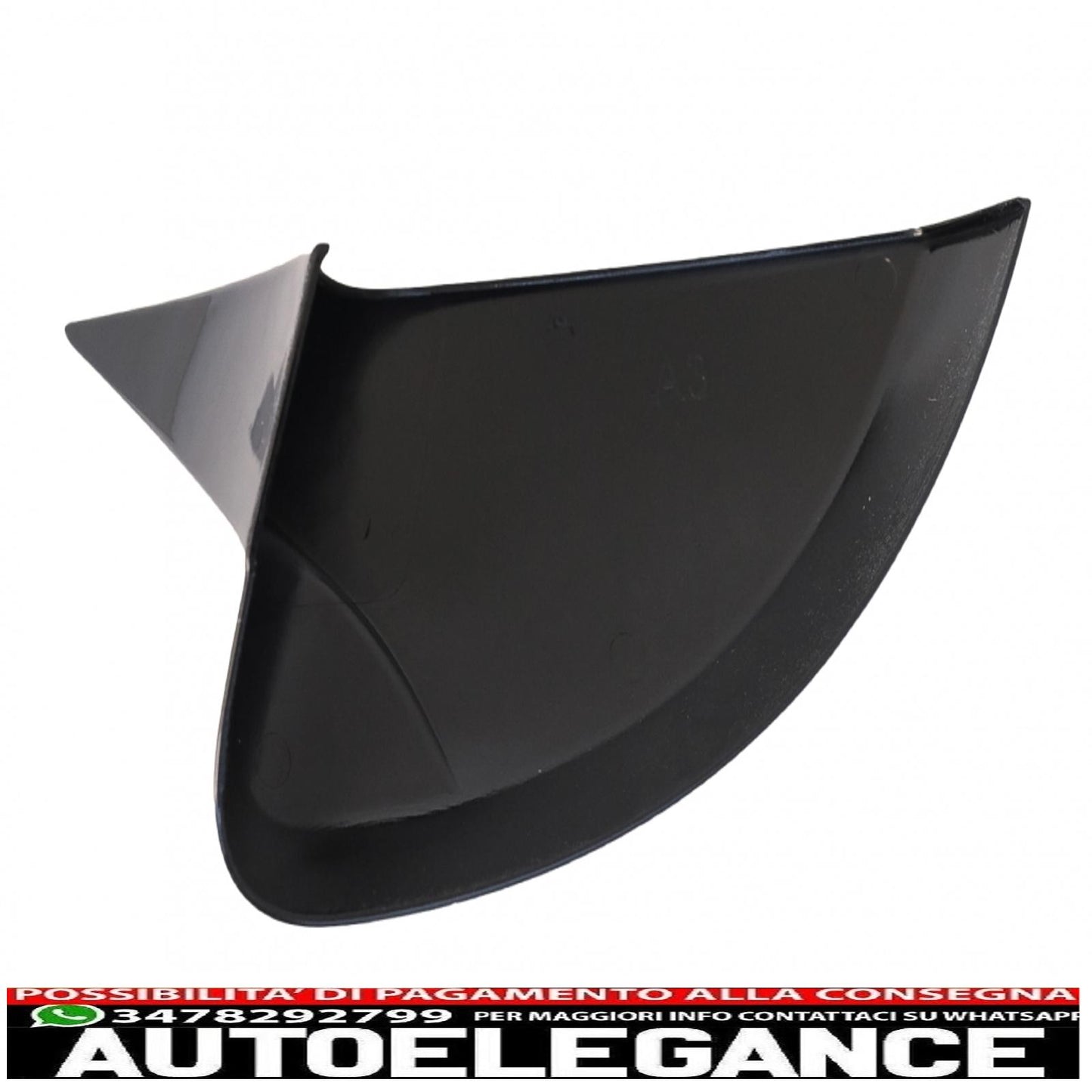 Calotte specchietti adatte per audi a3 8v rs3 cabriolet limousine sportback (2012-2019) bat look nero pianoforte AUTOELEGANCERICAMBI