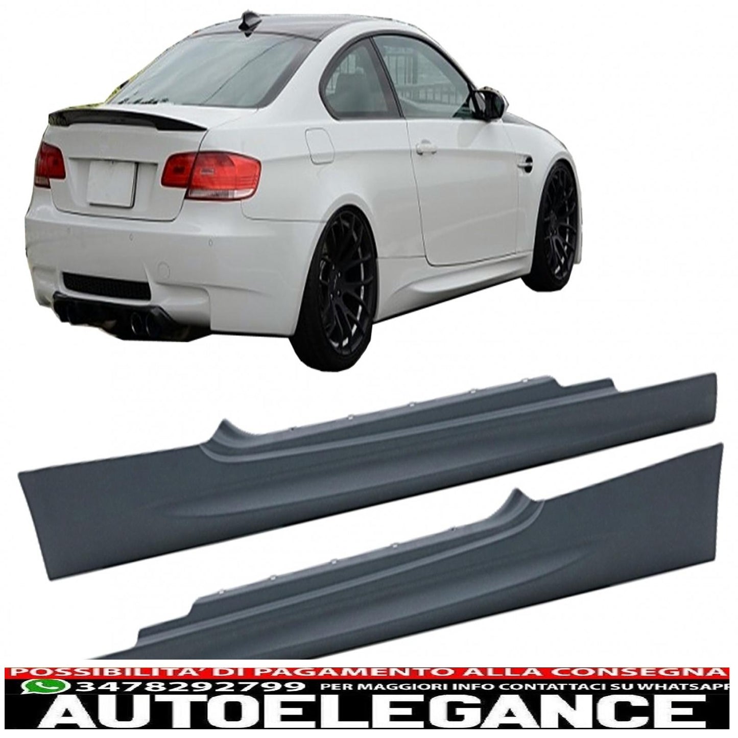 side skirts suitable for bmw 3 series e92 e93 (2005-2014) coupe cabrio m-technik design 