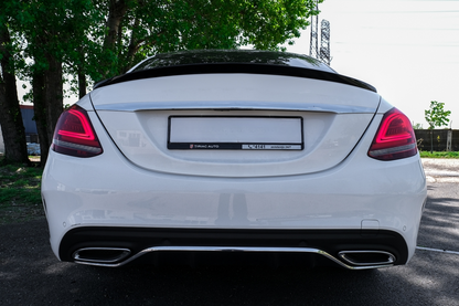 SPOILER BAGAGLIAIO ADATTO PER MERCEDES CLASSE C BERLINA W205 LOOK NERO LUCIDO