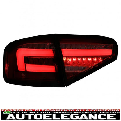 led rear lights suitable for audi a4 b8 (2012-2015) limousine red white dynamic sequential cornering lights