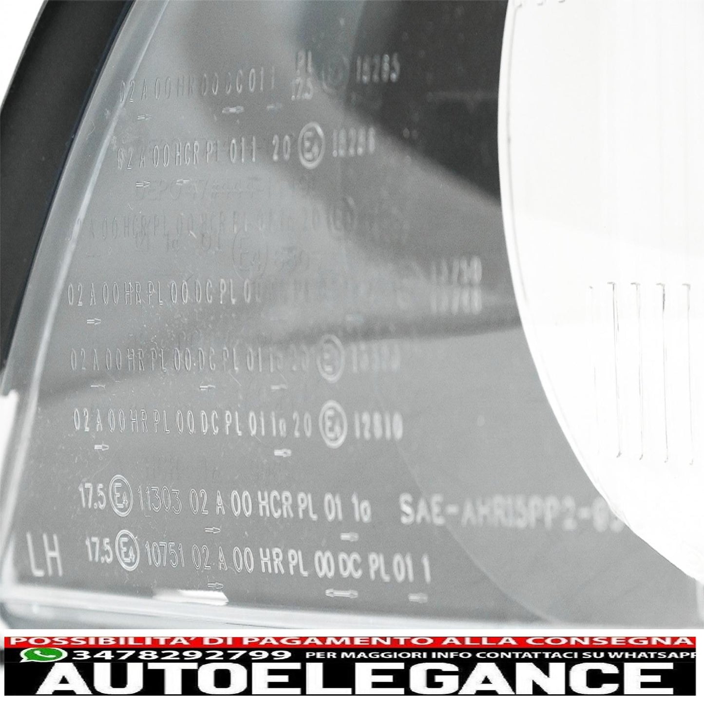 Smoke grey left front headlight lens suitable for bmw 5 series e39 (1995-2000) 