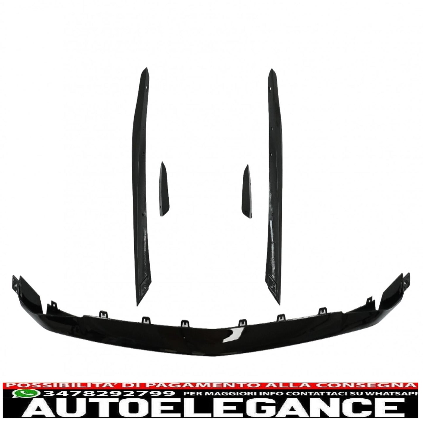 Front bumper lip extension fit for mercedes a class a45 w177 v177 (2018-up) a45s piano black design