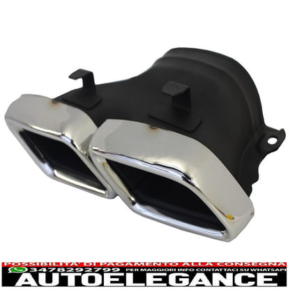 pacchetto diffusore posteriore con terminali di scarico adatto per mercedes classe c w205 s205 standard (2014-2018) design c63
