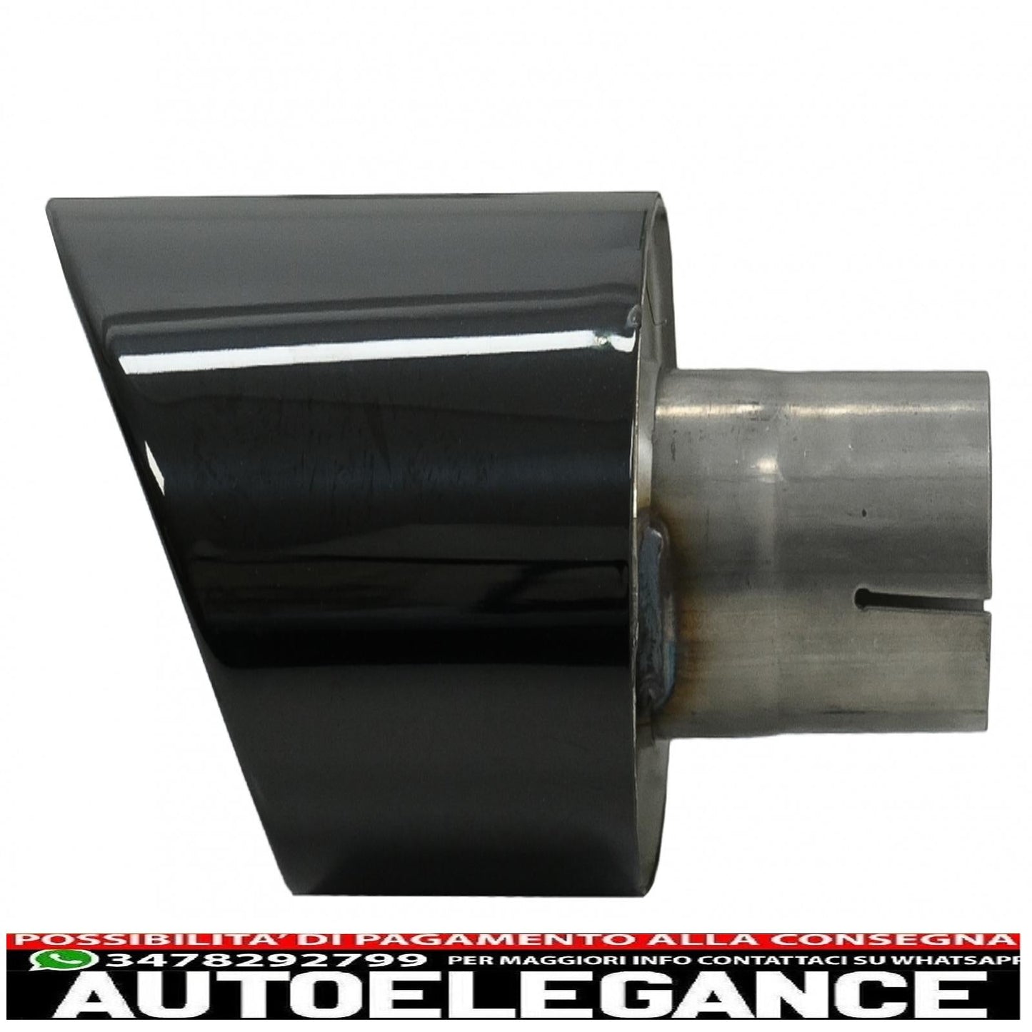 COPPIA Terminali di scarico adatti per audi look rs nero
