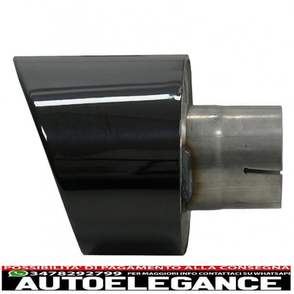 COPPIA Terminali di scarico adatti per audi look rs nero
