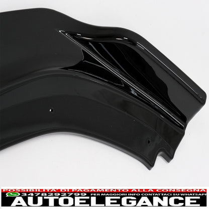 Front bumper additional spoiler suitable for audi a4 b9 8w (2016-2018) rs4 piano black design 