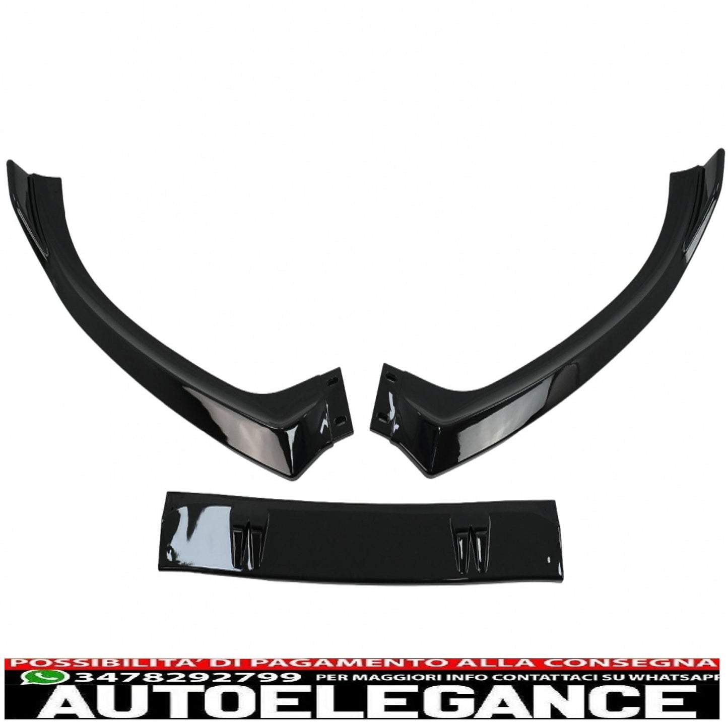 additional spoiler for front bumper suitable for audi a4 b8.5 facelift (2012-2015) sedan avant piano black 