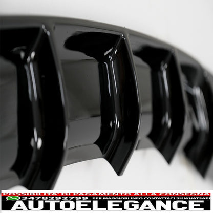 diffusore paraurti posteriore pianoforte spoiler mantovana nero punta marmitta di scarico adatta per bmw serie 3 f30 2011+ m-performance design sinistra doppia uscita