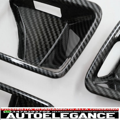 rivestimento del pulsante dell'interruttore di sollevamento del vetro del finestrino dell'auto con rivestimento interno della maniglia della maniglia della porta adatto per mercedes classe A w177 v177 (2018-up) con guida a sinistra in carbonio