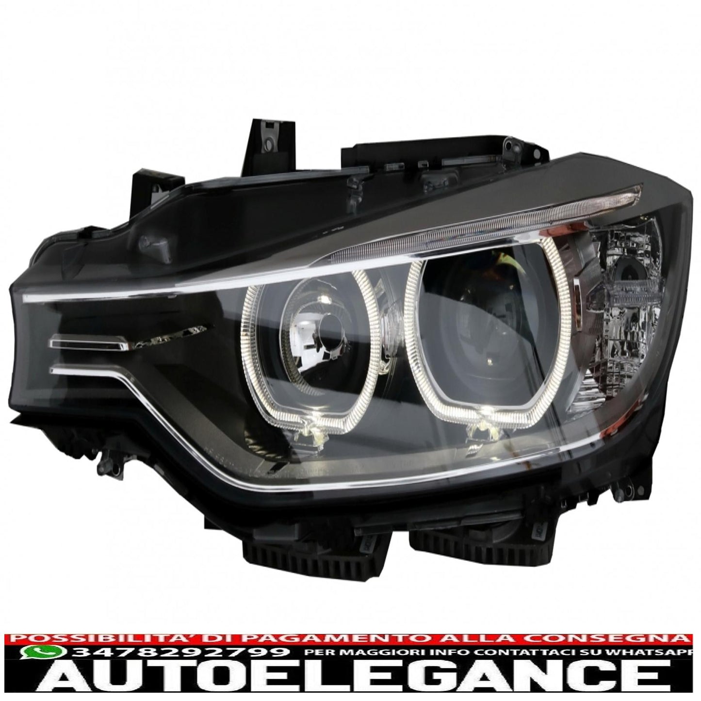 led drl angel eye headlights with projector suitable for bmw 3 series f30 f31 (2011-2015) 