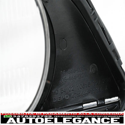 Smoke grey right and left side headlight lens suitable for bmw 5 series e39 (1995-2000)