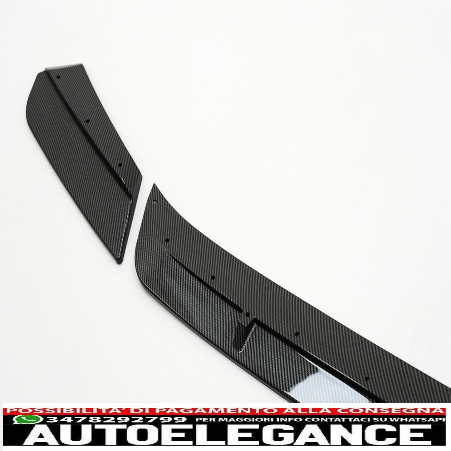 Front bumper spoiler lip suitable for bmw x3m g01 x4m g02 (2018-2020) m sport carbon look 