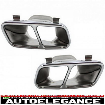 diffusore posteriore con terminali di scarico cromati e alette splitter adatto per mercedes classe a w176 (2012-2018) a45 facelift design red edition